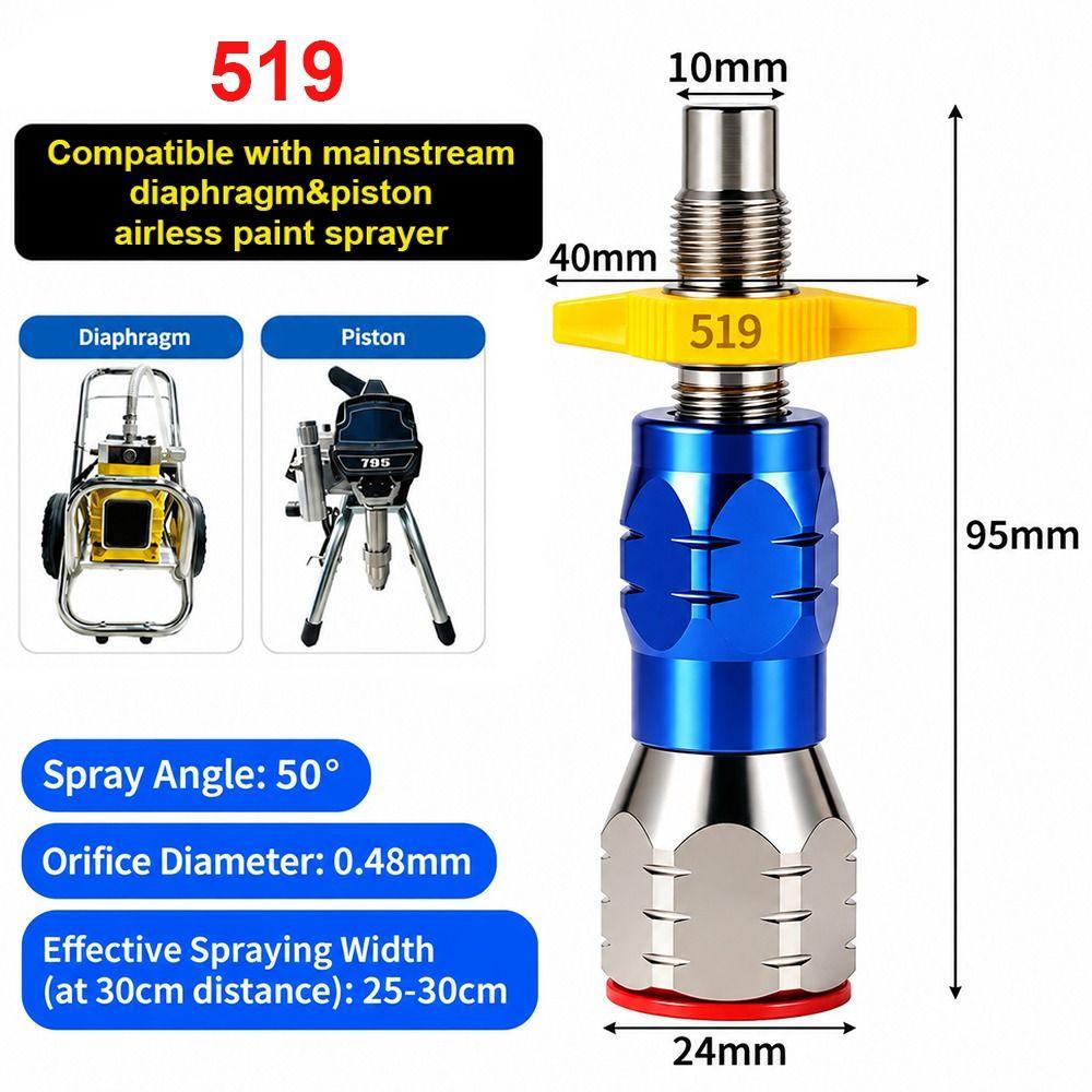 Spiral Quick Connect Spray Tip Anti-Drip Paint Sprayer Accessory for Diaphragm/Piston Type