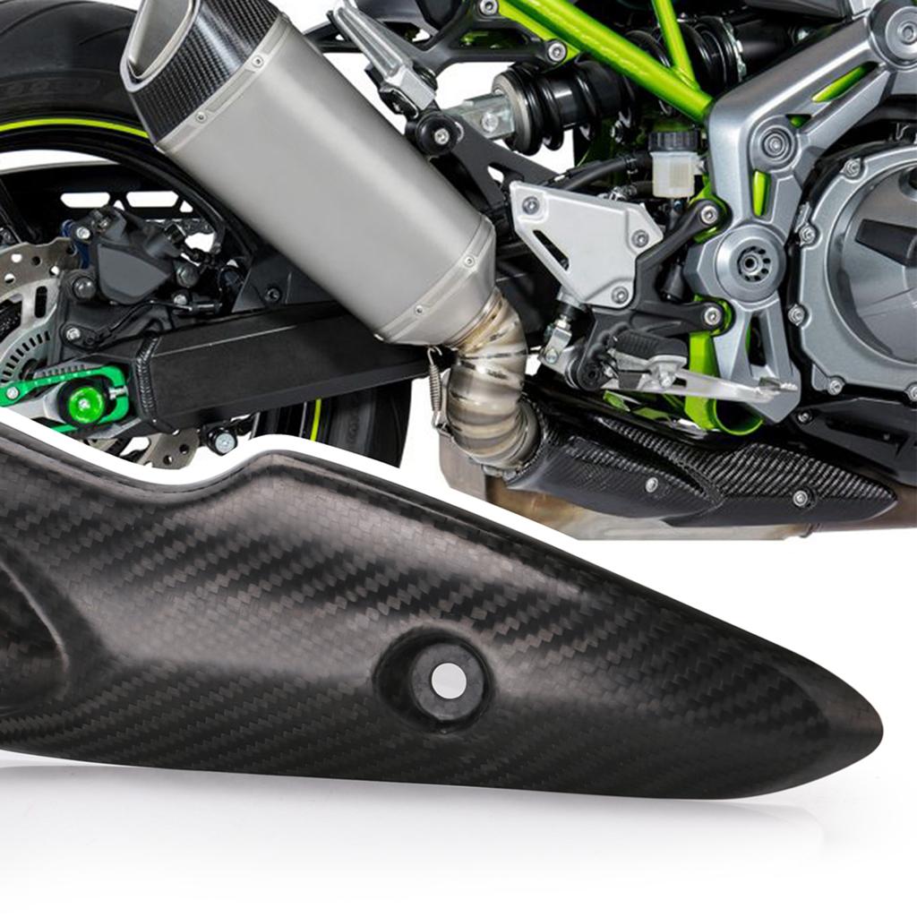 Motorcycle Heat Shield Cover Guard Middle Link Pipe Exhaust System Carbon Fiber Anti-Scalding Shell