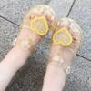 New Summer Children Jelly Princess Sandals Sweet Heart Shaped Girls Toddlers Baby Breathable Hollow Shoes