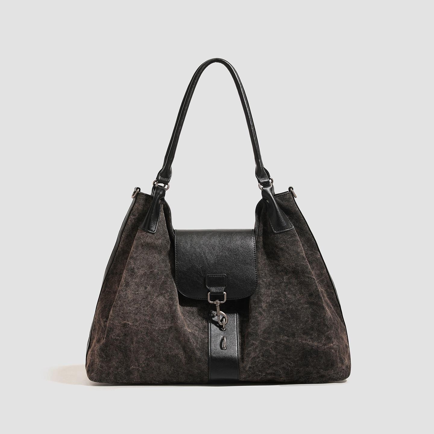 

Large Capacity Vintage Canvas Tote Bag, New Fashionable and Lightweight Handbag, Simple and Casual Shoulder Bag