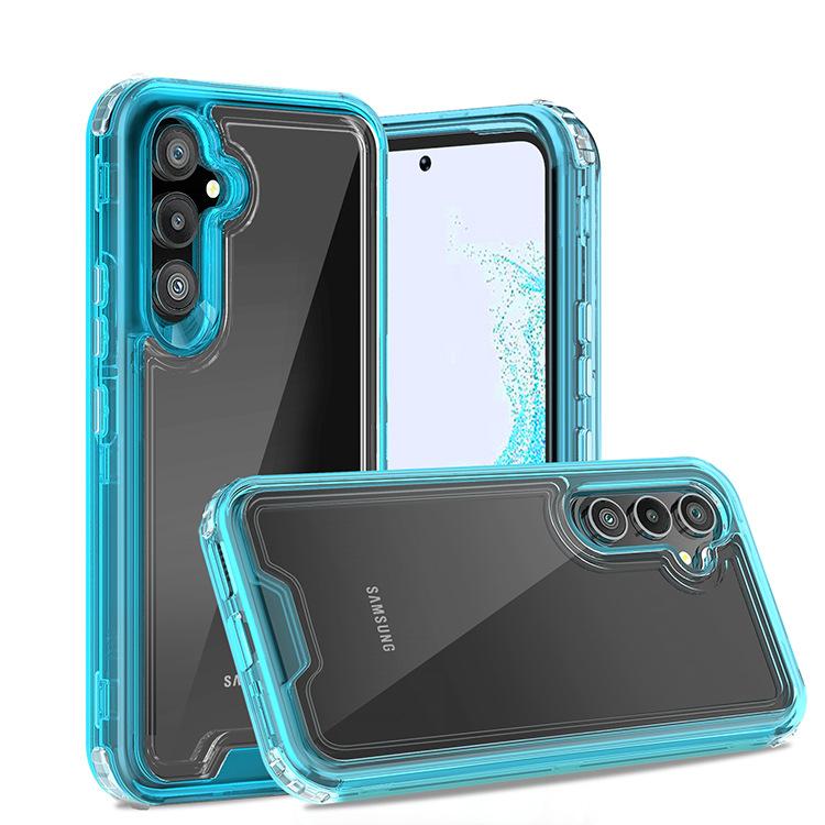 Transparent Three-in-one Simple Style Mobile Phone Case for Samsung A54 5G, Anti-fall and Anti-yellow Ins Wind