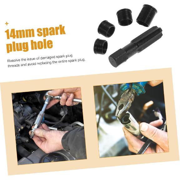 1set Comprehensive Spark Plug Thread Repair Kit Durable Tools for Automotive Maintenance Easy To Use with Versatile Applications Efficient for