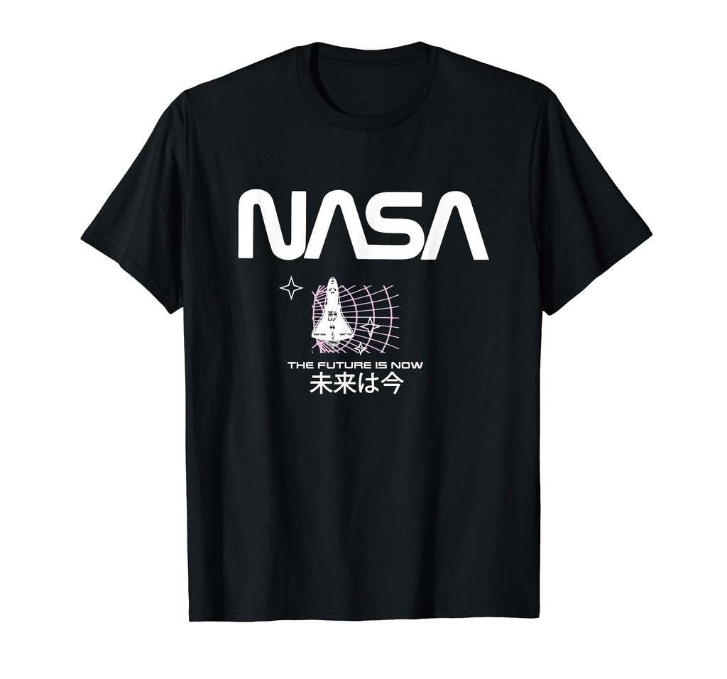 NASA The Future Is Now Japanese Text T-shirt