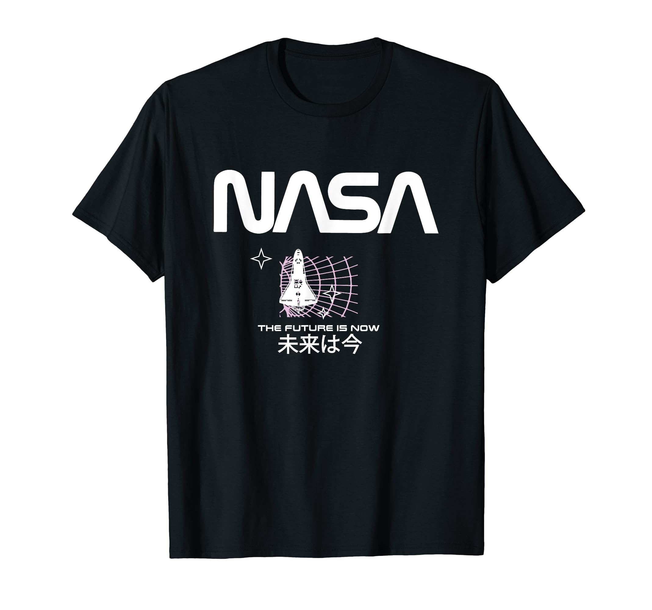 

NASA The Future Is Now Japanese Text T-shirt чорний