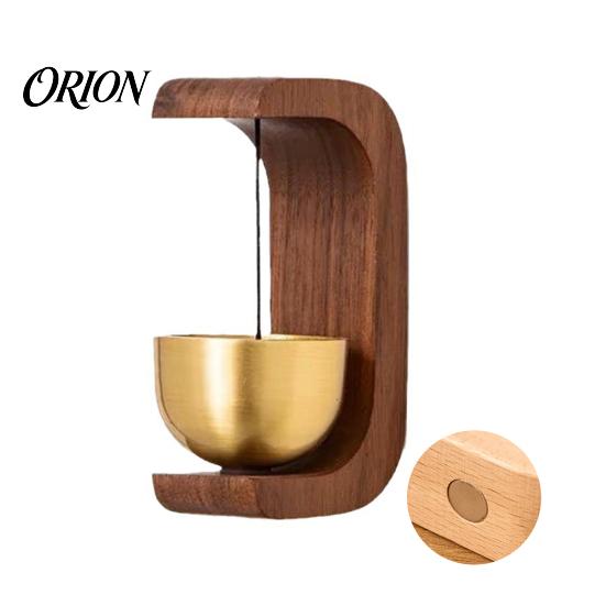 Metal Wind Chime Doorbell Entry Doorbell, Magnetic Hanging Bell, Solid Wood Chime, Crisp Door Frame Sound for Home Shop Studio Doors Decoration