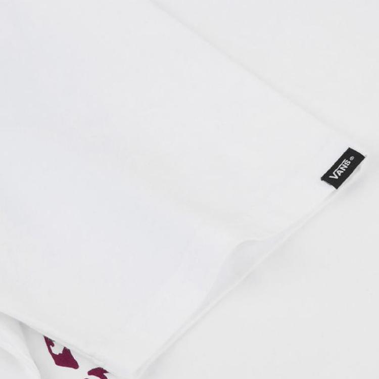 Vans 1966 Logo Print Breathable Sports Casual Short Sleeve T-Shirt Unisex T-Shirts White VN0A48AXWHT