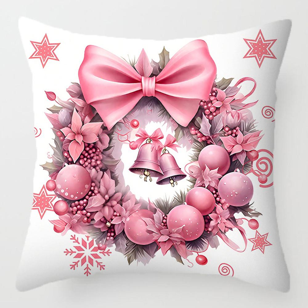 Runtow 45x45cm Christmas Throw Pillow Cover Merry Christmas Decor for Home Xmas Navidad 2025 Santa Claus Gifts New Year 2026