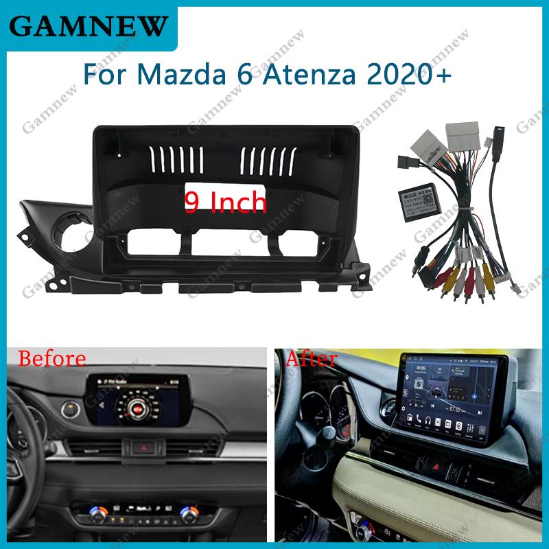 9 Inch Car Frame Fascia Canbus Box Adapter Deceoder Android Radio Dash Fitting Panel Kit For Mazda 6 Atenza 2020