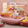 Multifunktionales Kleinkind-Spielzeugspülbecken, 2-in-1-Küchenspielzeug, elektrischer Geschirrspüler mit fließendem Wasser