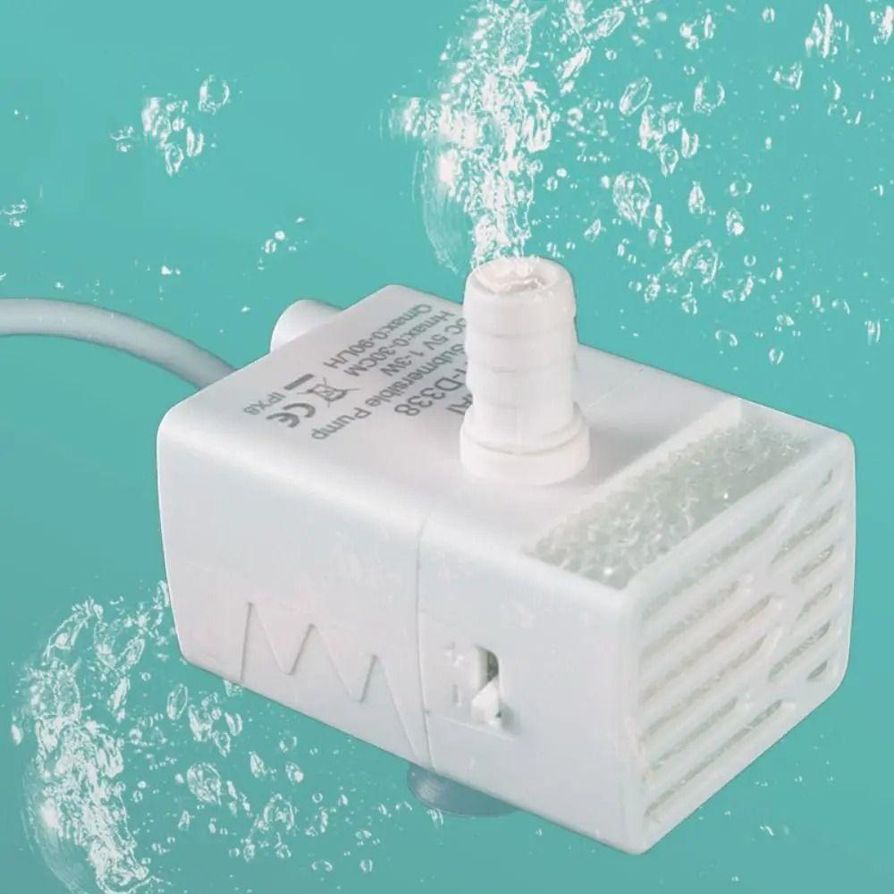 1Pcs 3 Suction Cups Pet Water Dispenser Pump 5V USB Water Filter Pump  Prevent Dry Burning