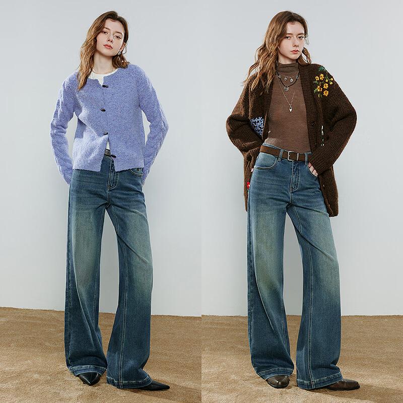Women's Fleece-Lined Wide-Leg Denim Jeans (2025 Winter)