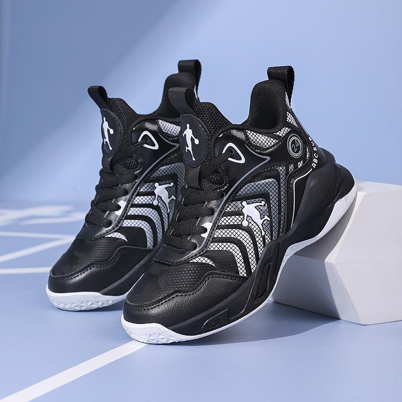 

2025 детские баскетбольные кроссовки для мальчиков осенне-зимние кожаные водонепроницаемые и износостойкие профессиональные кроссовки для детей среднего и старшего возраста сп 37