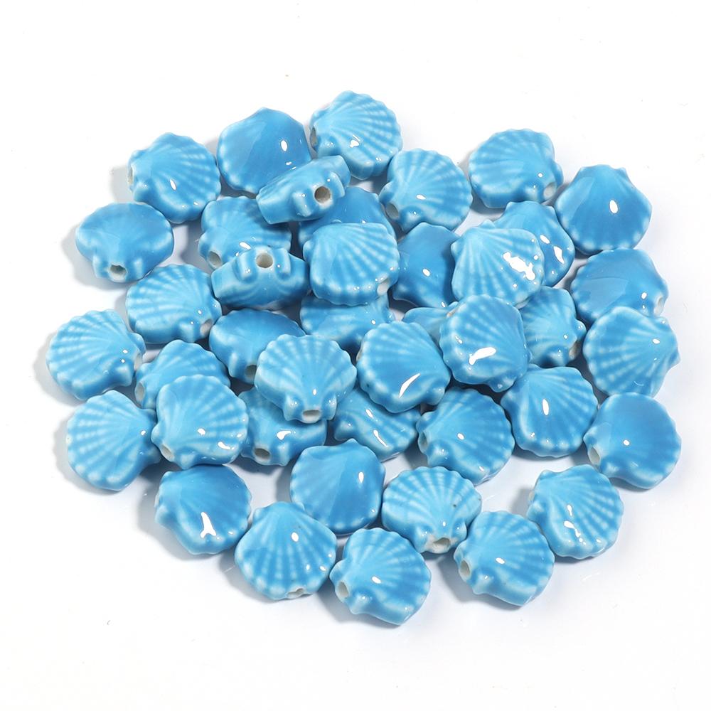 5pcs/lot Small Shell Ceramic Beads Color Cute Spacer Charms Bead for DIY Necklace Bracelet Earring Jewelry Making Accessories