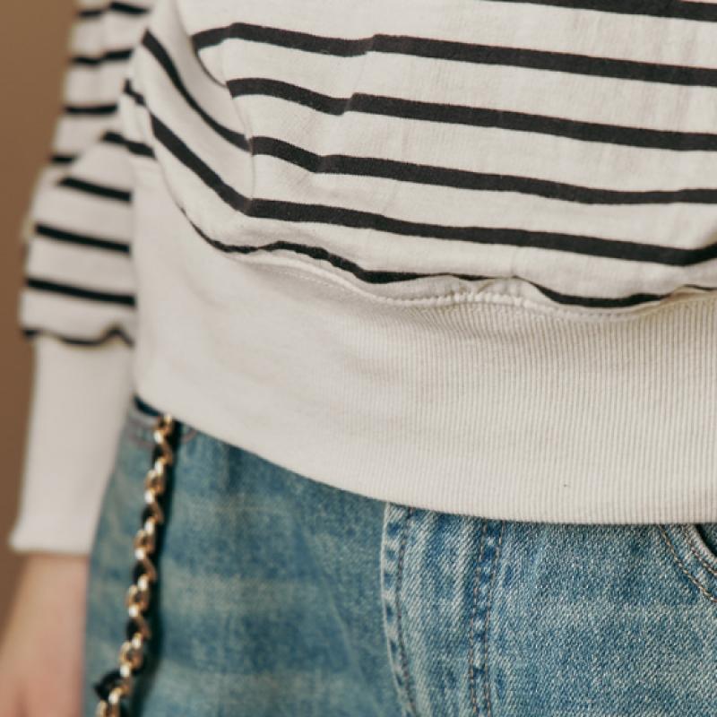 Maxza HearT Wappen STriped ShirT Collar T ShirT ze04qT607na