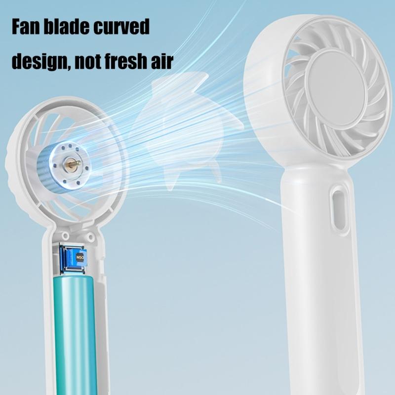 Handheld Cooling Fan Portable USB Charging Electric Fan with Adjustable Three Speed Setting for Home Or Outdoor Activity