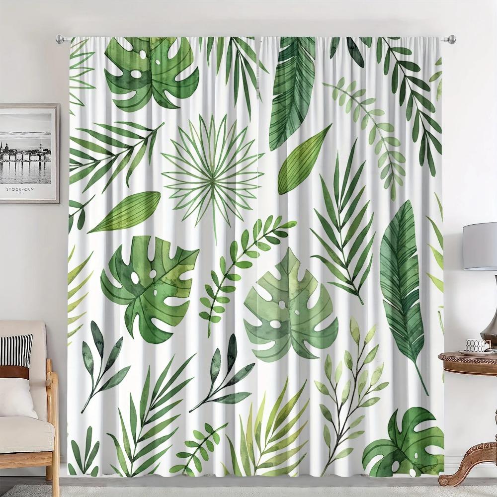 2 st Gardiner För Eid Ramadan Stångficka Gardin För Restauranger Offentliga Platser Vardagsrum Sovrum Kontor Arbetsrum Draperi