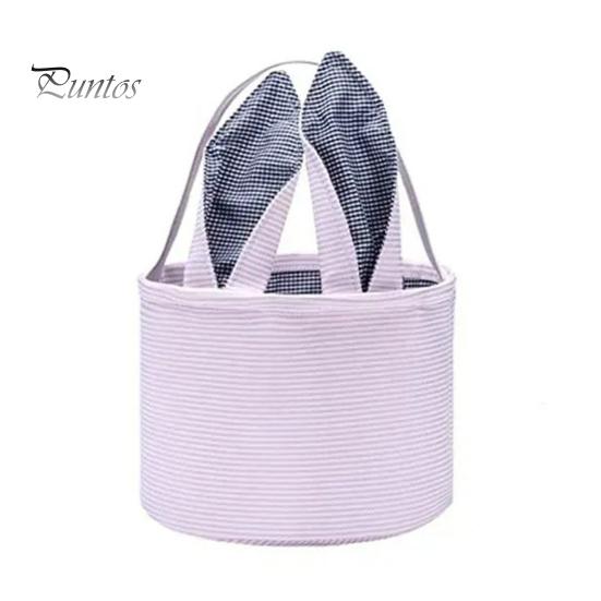 

Сумка для хранения в виде пасхального кролика с ручкой, складной дизайн, индивидуальный органайзер для хранения, сумка-тоут с ушками кролика розовый