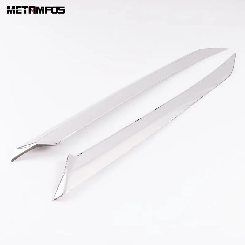 For Toyota Camry SE XSE TRD 2018      Stainless Steel Head Light Lamp Eyelid Eyebrow Accessories Car Styling