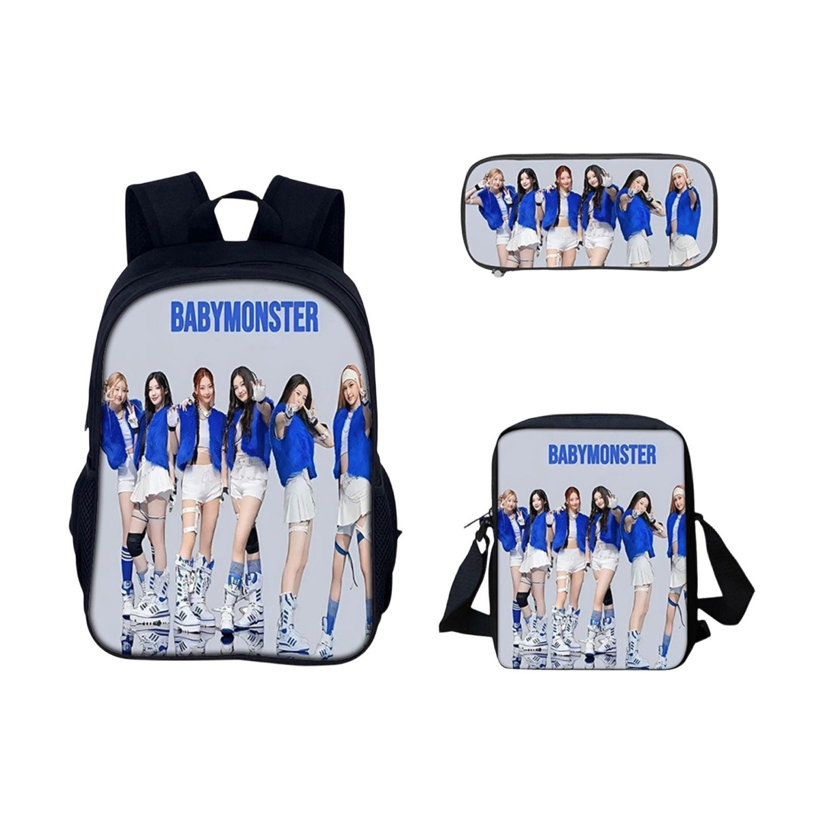 Elementary School Cartoon Backpack And Peripheral Backpack Three Piece Set One Size
