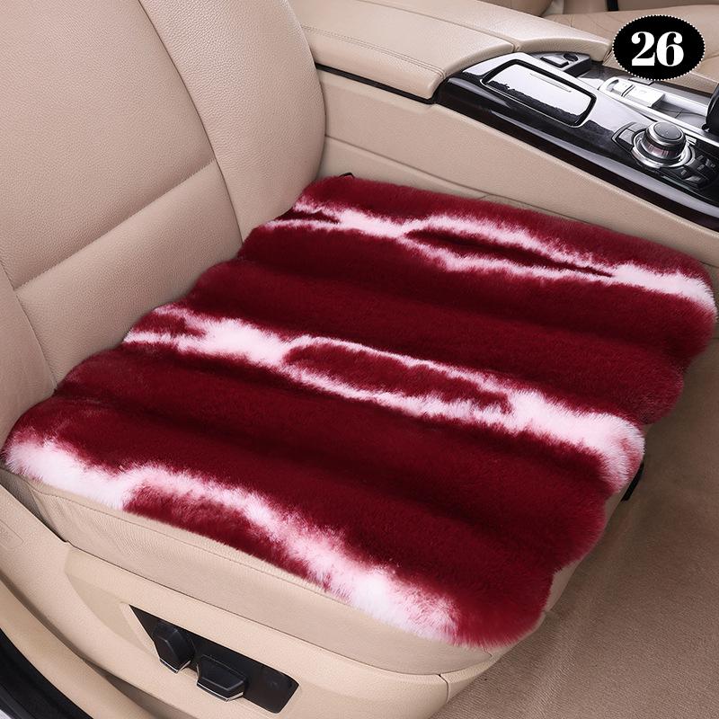 NEW Imitation Wool Universal Car Seat Cover Winter Thickened Warm Plush Auto Pillow Artificial Fur Seat Cushion Interior Fashion