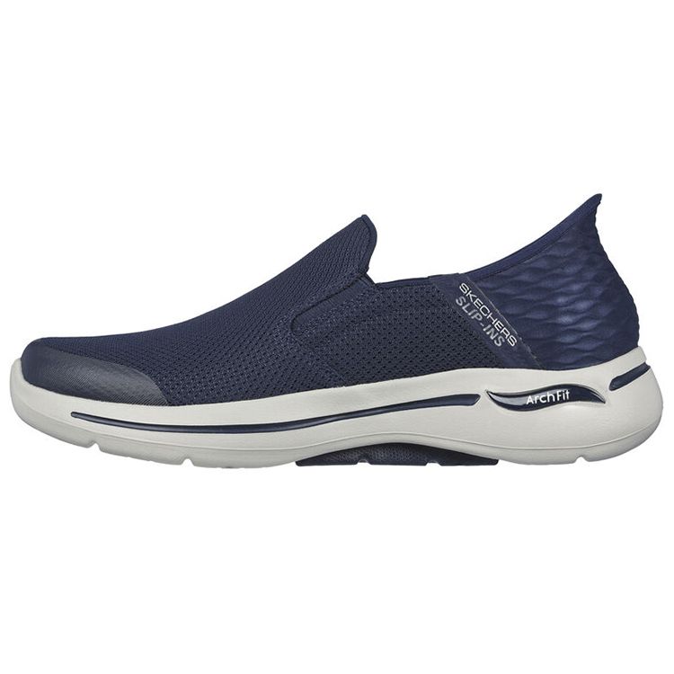 Skechers Go Walk Arch Fit Slip-Ins Comfortable Shock Absorbing Durable Low Top Casual Shoes Men sneakers Blue 216259-NVY 42