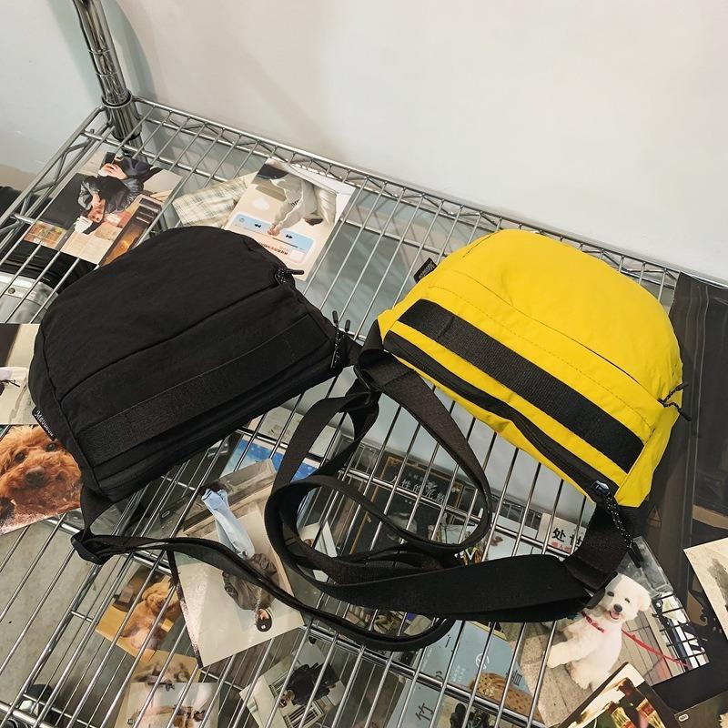 New solid color casual nylon oblique span women's simple large-capacity sports travel backpack storage duffel bag