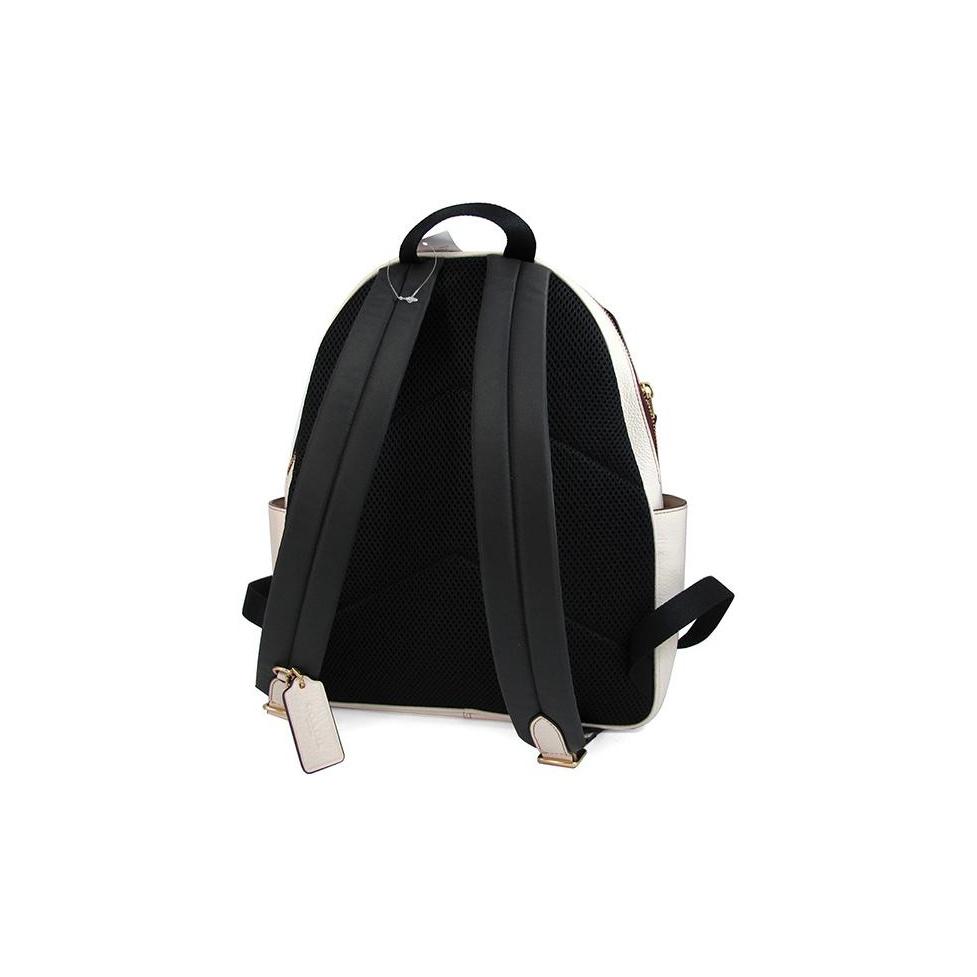 Coach Court 27 Classic Monogram Cartoon Tiger Print Leather Backpack Large Women backpack Khaki White C7317-IMDQC