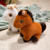 Big Mane Horse Plush Toys Stuffed Cartoon Horse Stuffed Toy Sitting Foal Plush Doll  Kids Gift