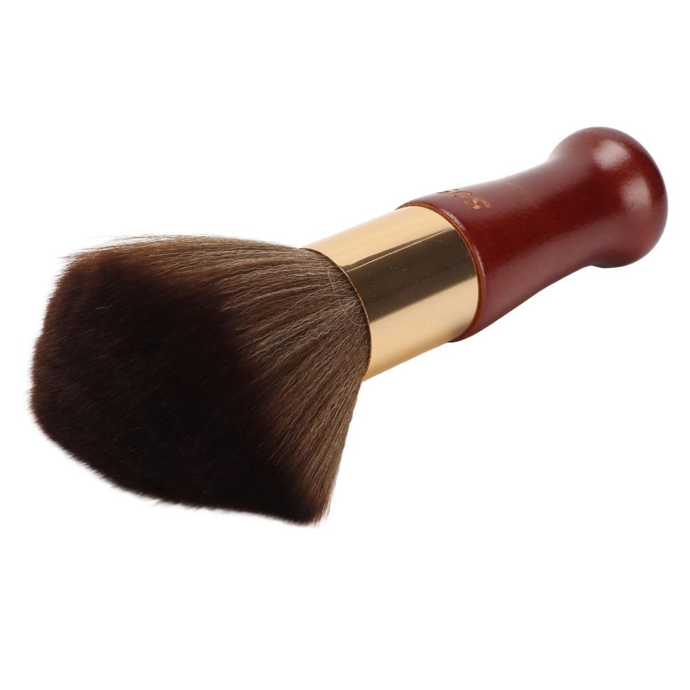 Ergonomic Wooden Handle Neck Duster Brush Portable Design Hair Cut Neck Brush Salons