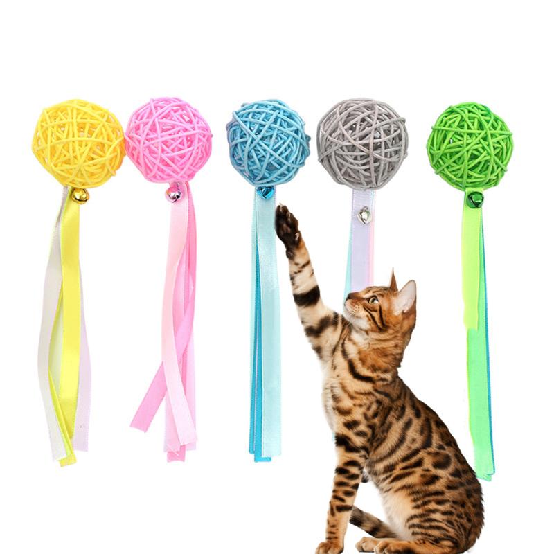 Cat Funny Balls Toy With Bells Colourful Interactive Toy Squeaky Toy Pet Products Cat Accessories