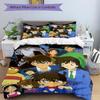 Detective Conan Mystery Print 3Pcs Bedding Setduvet Cover With 2 Bedropillowcase Home Birthday Gift