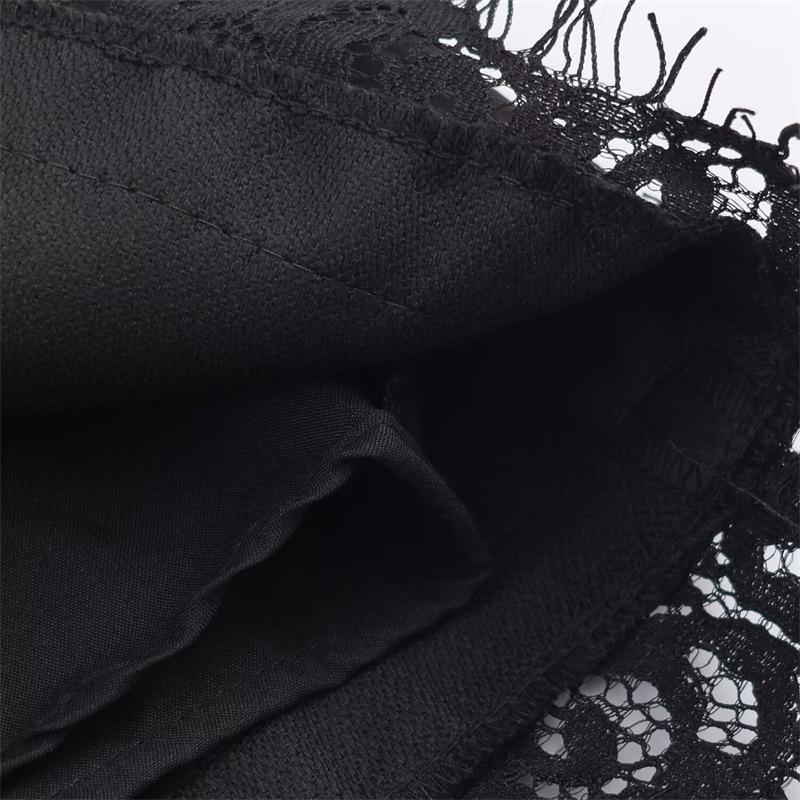 Gonna corta con bordi in pizzo Autunno 2025 Europea & Americana 1165240