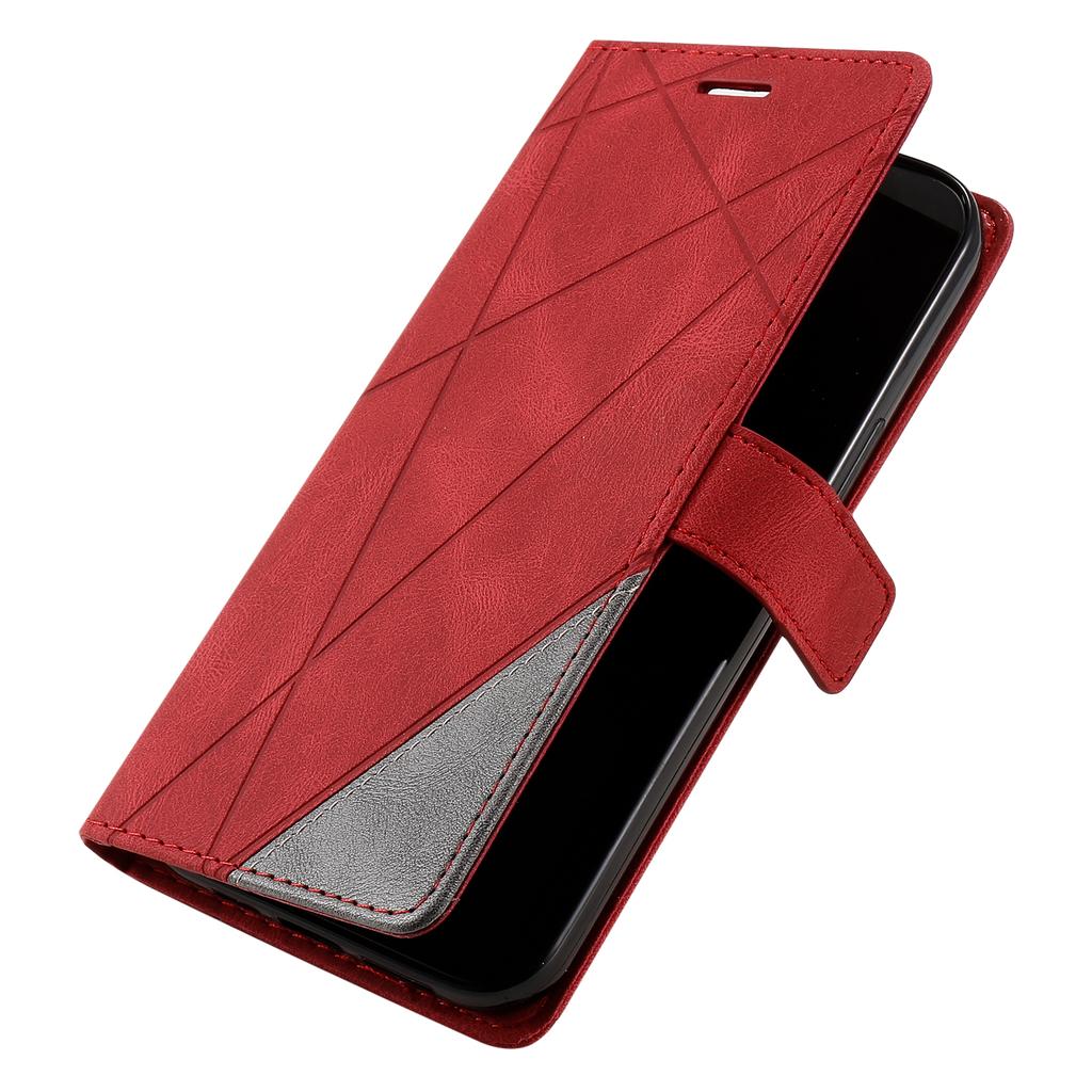 Leather Case for Honor 400 Smart 5G/4G/X7d 4G/5G Imprinted Lines Splicing Wallet Phone Cover