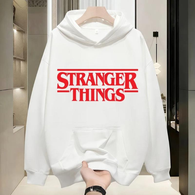 Stranger Things Hellfire Club Monster  Trendy Printed Hoodie - Matching Family & Couples Outfits Casual Sweatshirt XS белый