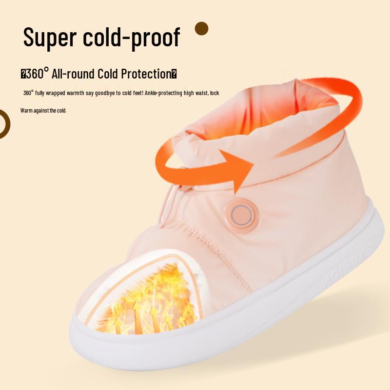 Unisex Smart Heated Snow Boots with USB Charging and Three-Level Temperature Control