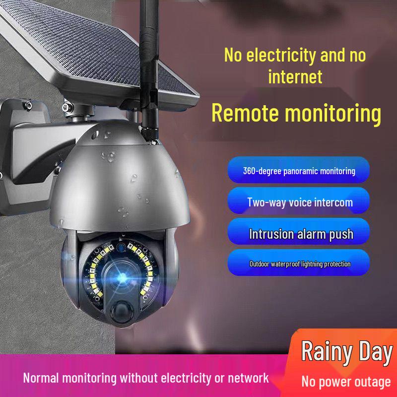 4G Outdoor 360° Solar Camera: Full-Color Night Vision, Mobile Remote Control, Waterproof