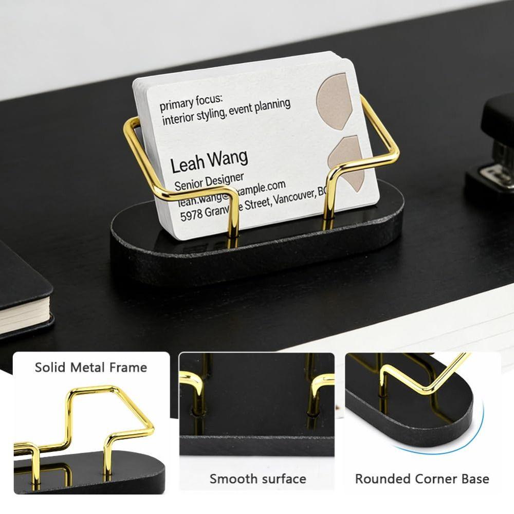 Marble Material Metal Business Card Holder Business Card Display Stand  Meeting Gifts
