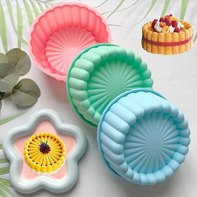 Grand Moule en Silicone pour Gâteau Tournesol Plateau de Cuisson Rond Moule à Chocolat Gelée Bricolage Dessert Pudding Fabrication Cadeau d'Anniversaire Ustensiles de Cuisson