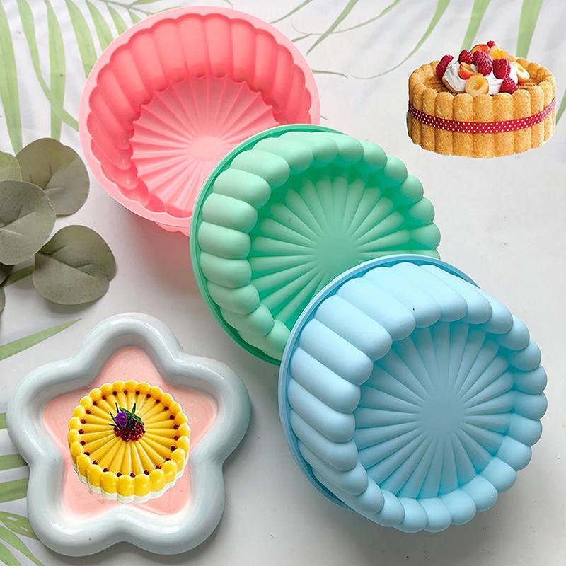 Large Sunflower Cake Silicone Mold Baking Tray Circular Chocolate Jelly Mould Diy Dessert Pudding Making Birthday Gift Bakeware