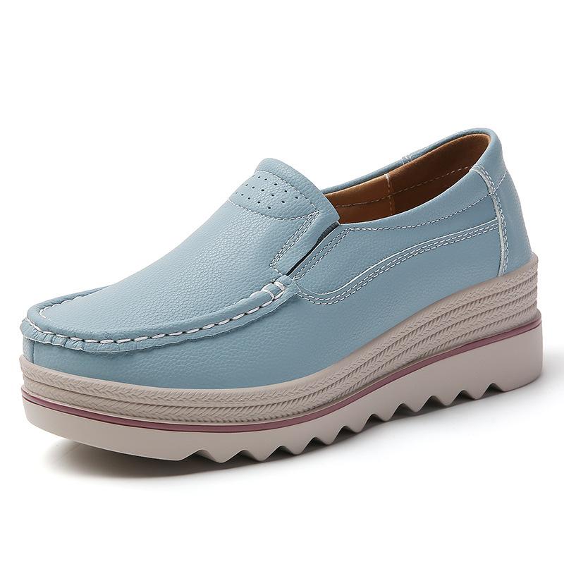 

Жіночі Кросівки на платформі Взуття з натуральної шкіри Повсякденне взуття Жіночі лофери на товстій підошві Зручні лофери 41