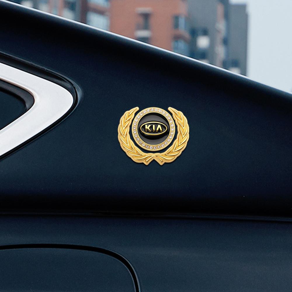 Car Metal Emblem Car Body Fender Tail Trunk Logo Stickers For KIA Sportage Ceed Sorento Cerato Optima Picanto Rio Soul K5 K3 K2