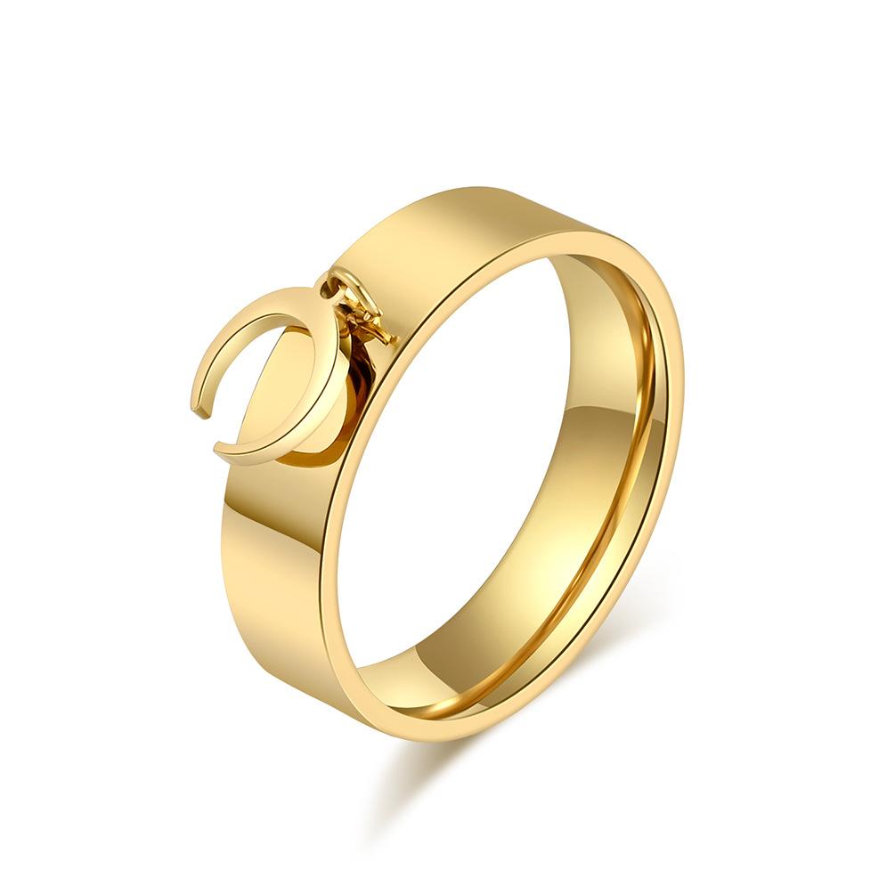 Inel de titan unisex Star Moon Butterfly Cross pentru bărbați și femei Bijuterii stivuite Inele personalizate pentru copii