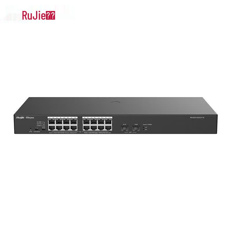Ruijie 16-Port Gigabit Unmanaged PoE Switch RG-ES118GS-P-E