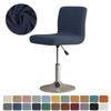 Solid Color Elastic Bar Stool Covers Polar Fleece Stretch Chair Stool Slipcovers Coffee Hotel Short Back Seat Chair Covers Home