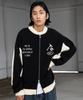 Xtonz Xtk059 Broken Varsity Knit Zip-Up (Black)