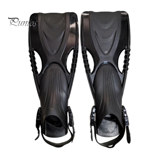 

1 пара ласт для взрослых, мужчин и женщин, подводное плавание, дайвинг, ласты для плавания, регулируемые пряжки, открытый каблук, дорожный размер, гибкие короткие ласты для плавания Long чёрный