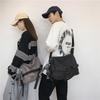 Sac messager en toile pour femmes, sacs à main de grande capacité, sac à bandoulière pour jeunes filles, sacs d'école pour étudiants, sacs à bandoulière tendance pour hommes