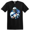 Barry Sanders T Shirt Detroit Lions Football Player Action Portrait Tee