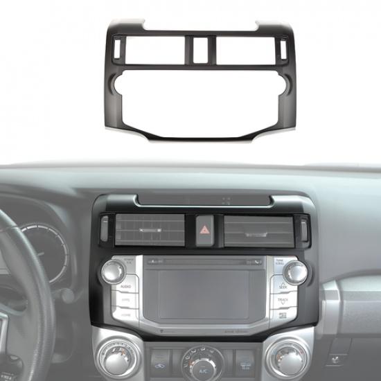 Center Console GPS Navigation Cover Trim Panel for 4Runner 2010- Matte Black