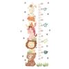 Boho barevný styl Smile Animals Medvěd Lví srdce Měření výšky Pravítko Nálepky na stěnu pro dětský pokoj Dětská školka Samolepky na zeď
